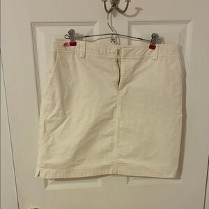 Lilly Pulitzer Cream Corduroy Mini Skirt